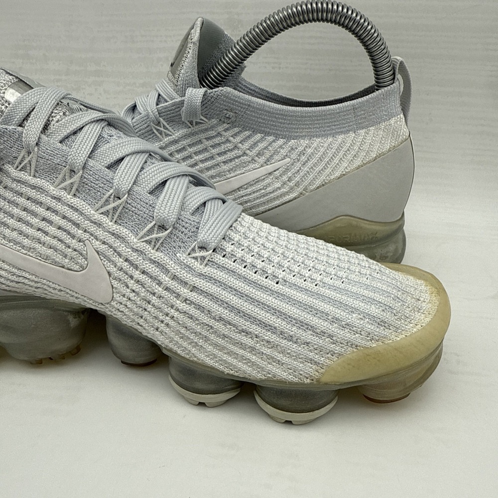 Nike Women's US 7.5 Air Vapormax Flyknit 3 AJ6910-100 White Pure Platinum Shoes - Picture 16 of 16